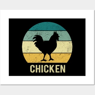 Chicken At Sunset A Gift For Chickens Lovers Posters and Art